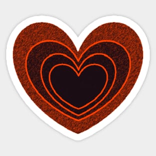 Heart of Red and Black Sticker